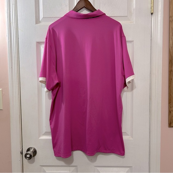 NIKE Dri-Fit Polo Men's Pink White Size XXL Golf Sporty - Picture 2 of 6